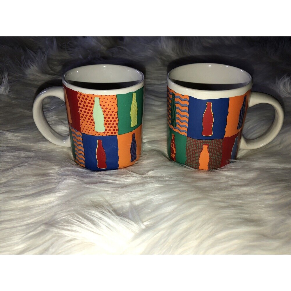 Coca Cola Coffee Mug, Art Deco Print Rare 1996 Gibson